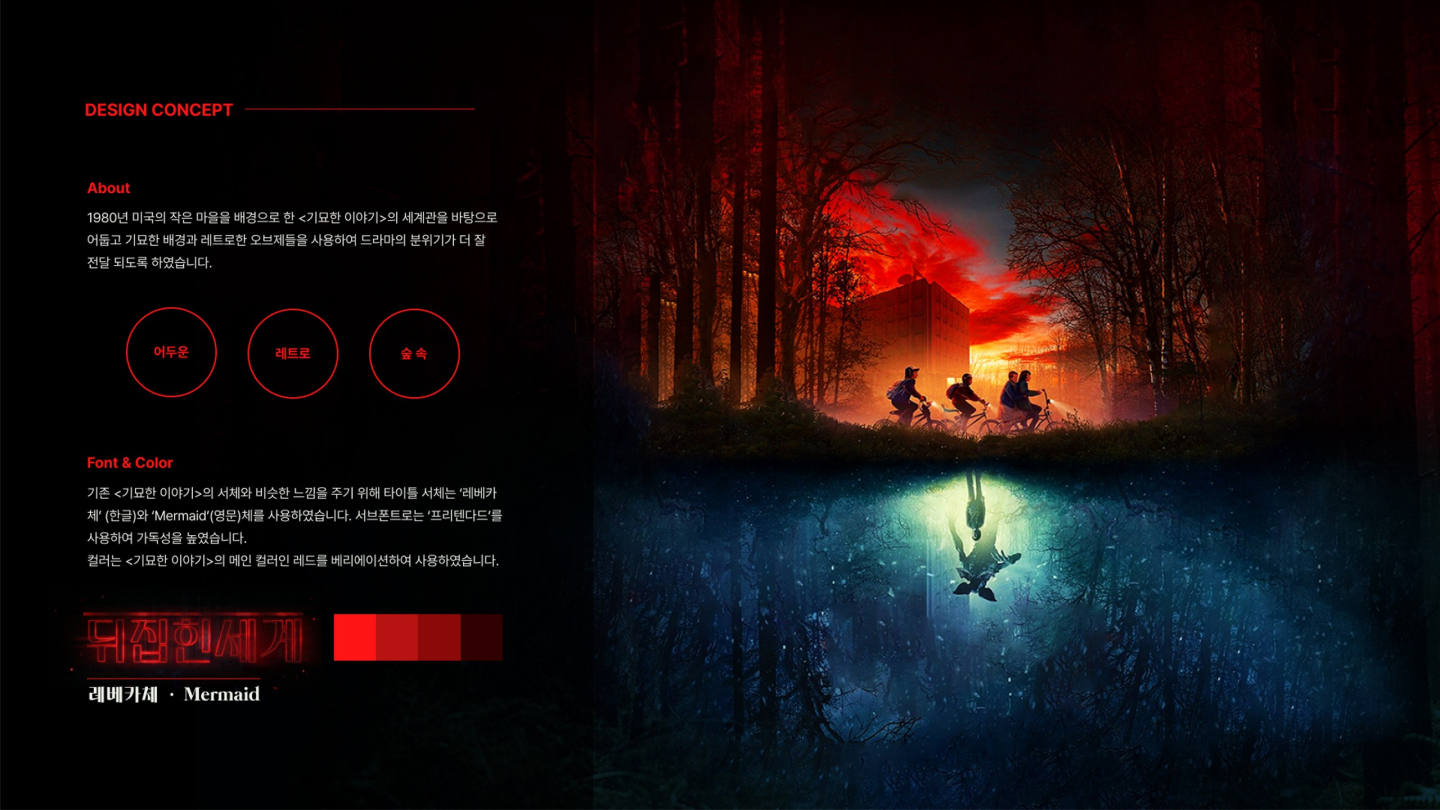 STRANGER THINGS 반응형 / UI/UX 디자이너 취업 아카데미 최다예2