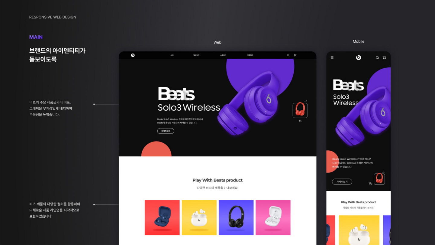 비츠바이닥터드레 반응형 웹 / UI/UX 디자이너 취업 아카데미 정수현3