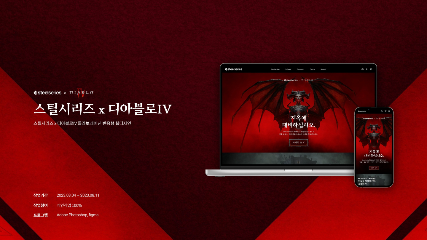 스틸시리즈 X 디아블로4 / UI/UX 디자이너 취업 아카데미 김진혁1