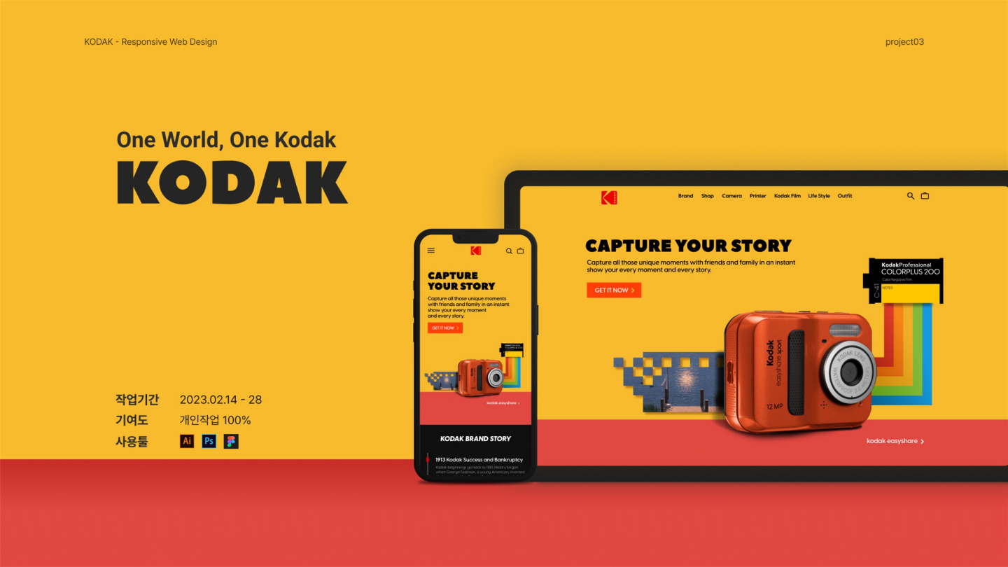 코닥 반응형 웹 / UI/UX 디자이너 취업 아카데미 신성민1