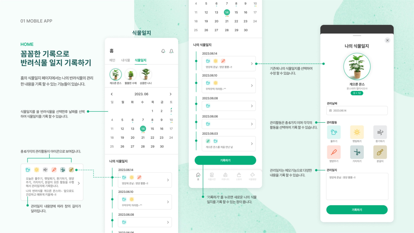 plend 반려식물 앱 / UI/UX 디자이너 취업 아카데미 양혜인12