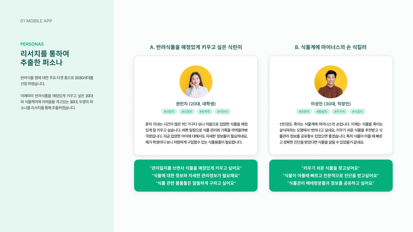 plend 반려식물 앱 / UI/UX 디자이너 취업 아카데미 양혜인4