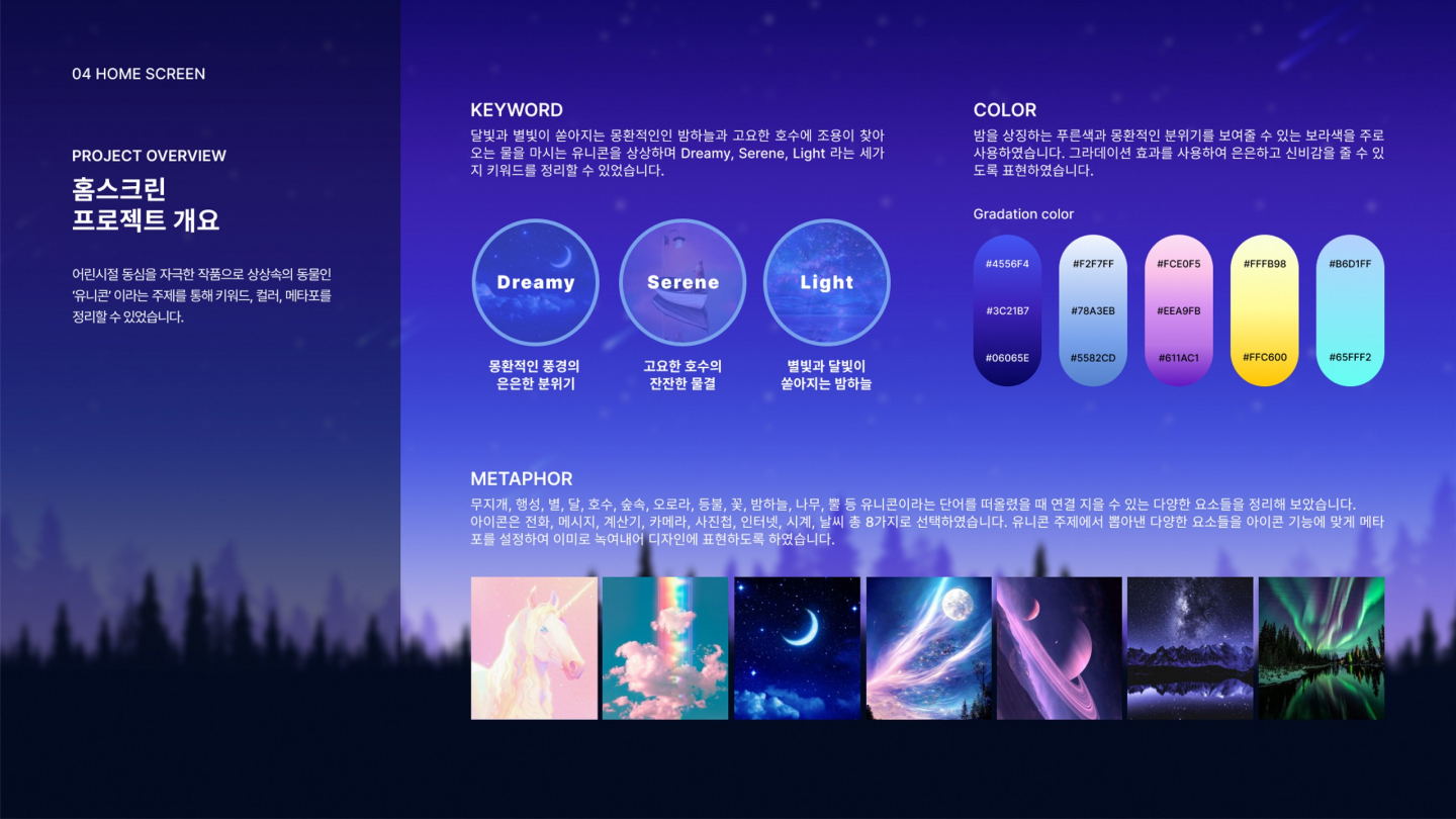 유니콘 테마 / UI/UX 디자이너 취업 아카데미 양혜인2