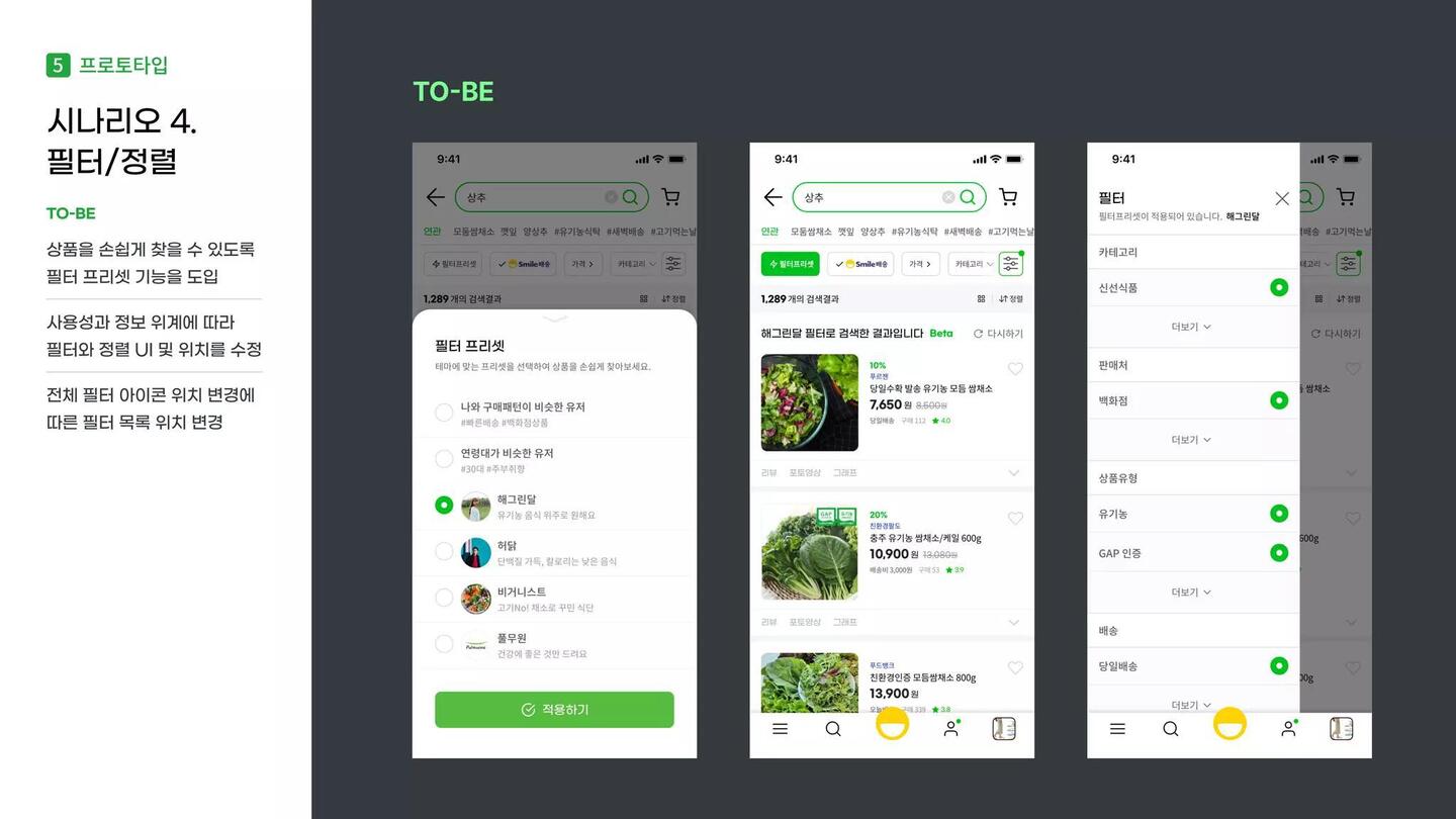 나만의 EASY마켓 Gmarket / 라이트브레인 UX 아카데미 이도윤,김남용,김윤선,김루디아49