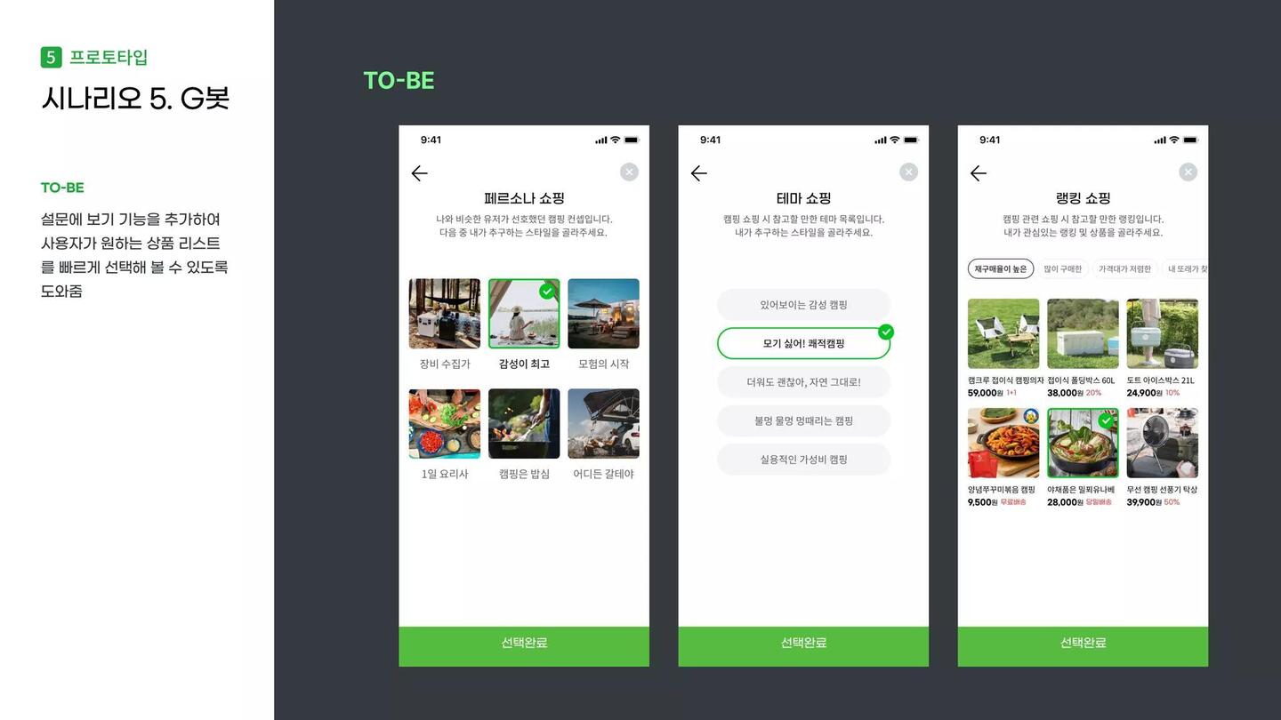 나만의 EASY마켓 Gmarket / 라이트브레인 UX 아카데미 이도윤,김남용,김윤선,김루디아52