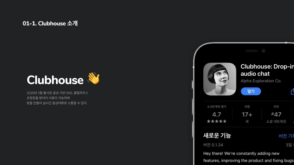 클럽하우스 / 라이트브레인 UX 아카데미 양사랑, 조예린, 김예원, 박수아, 김지현4
