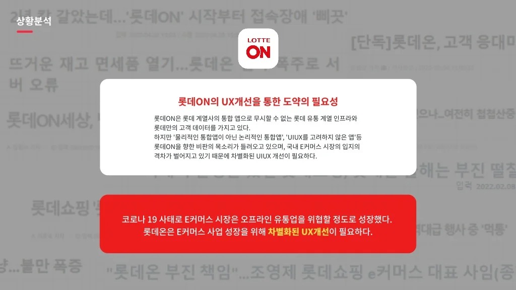 롯데온 / 라이트브레인 UX 아카데미 고수진, 고수현, 김수민, 이수진, 조혜민5