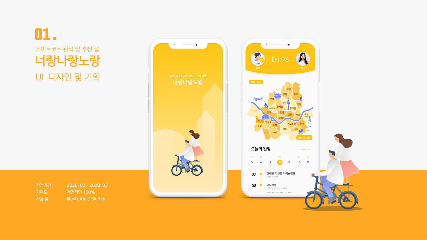 너랑나랑노랑 / UI/UX 디자이너 취업 아카데미 최수인1