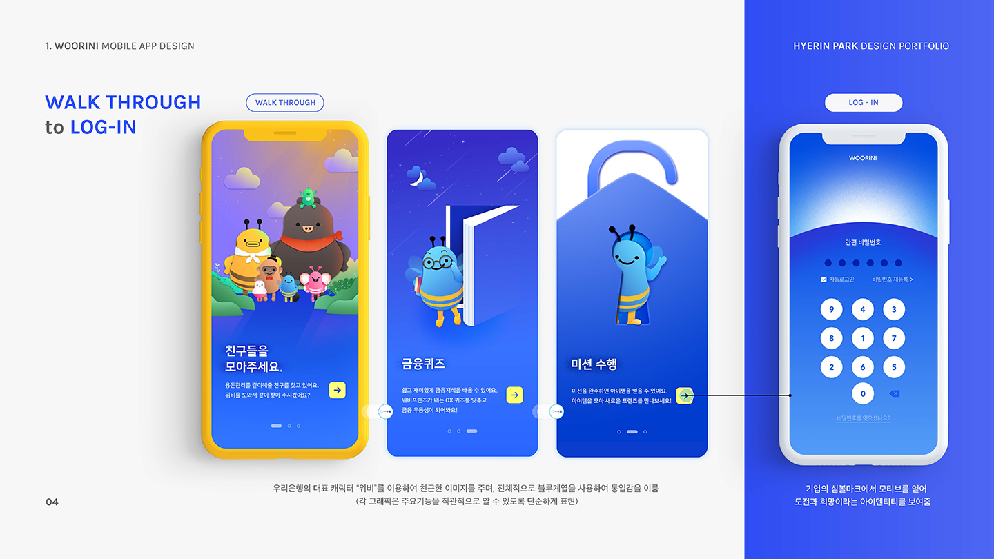 우리은행 어린이 어플 / UI/UX 디자이너 취업 아카데미 박혜린4