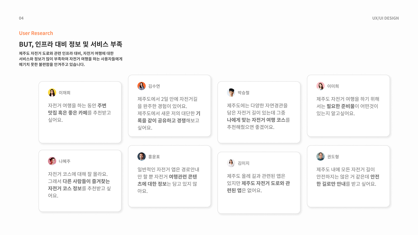 제주환상 자전거길 모바일 앱 / UI/UX 디자이너 취업 아카데미 홍준표4
