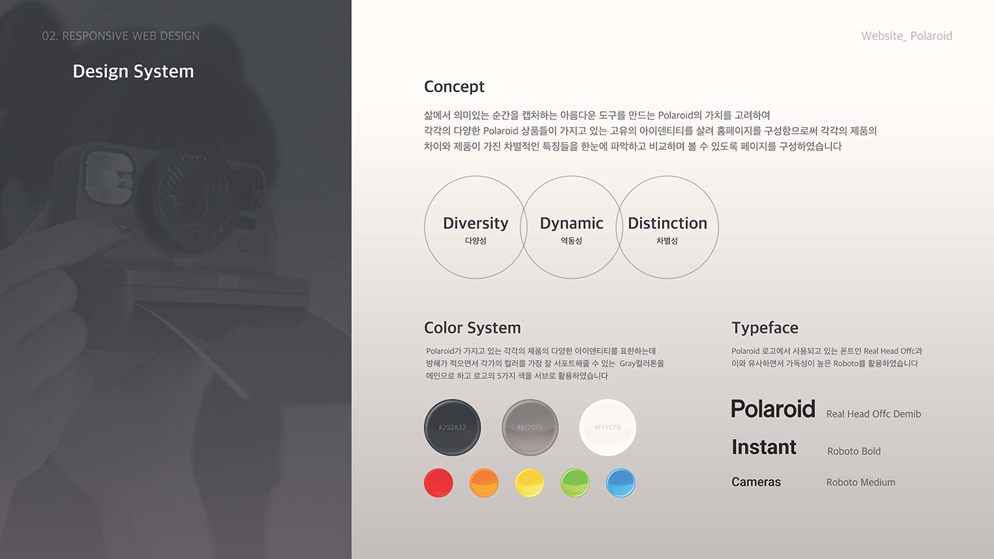 폴라로이드 반응형 웹 / UI/UX 디자이너 취업 아카데미 박소현2