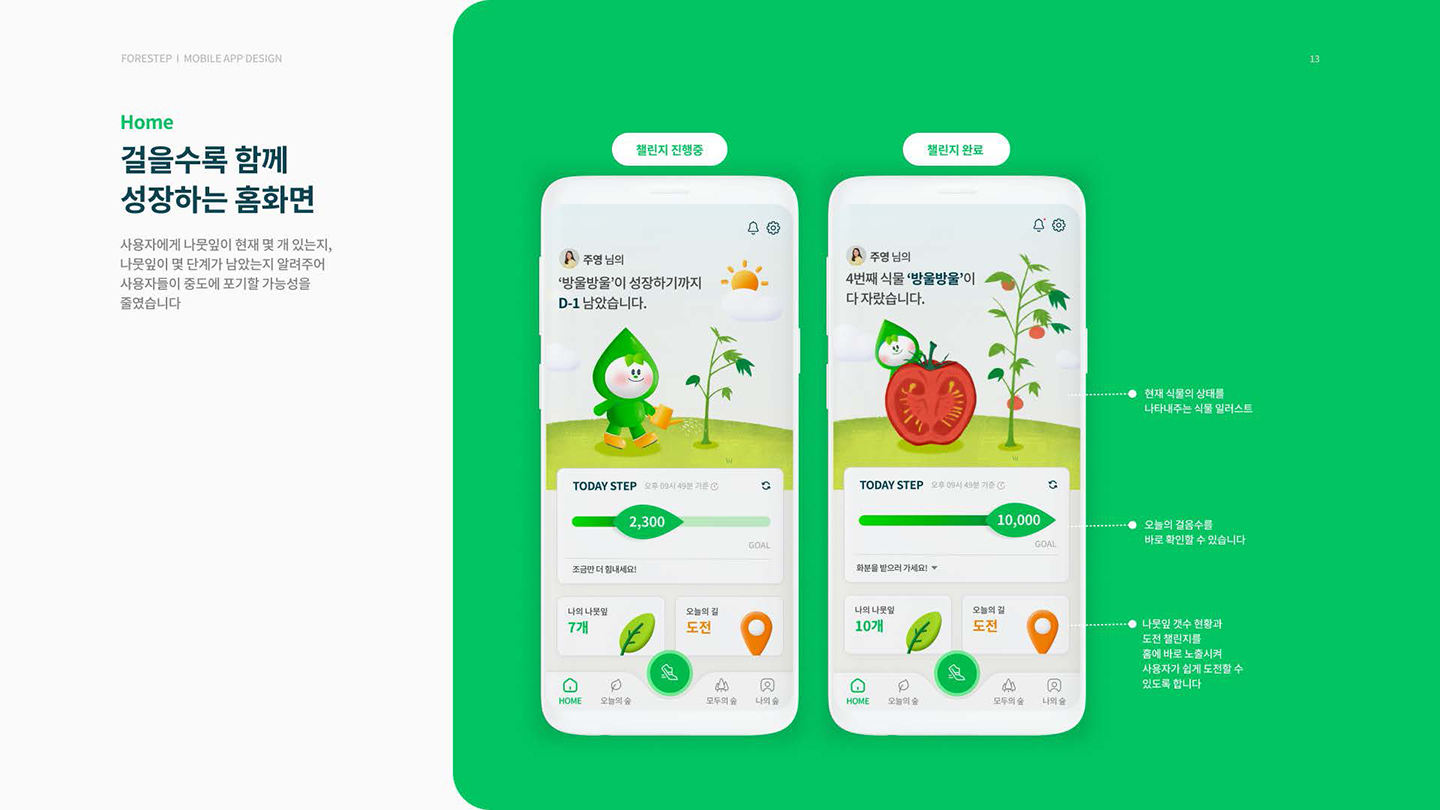 포레스텝 모바일 앱 / UI/UX 디자이너 취업 아카데미 윤주옥13