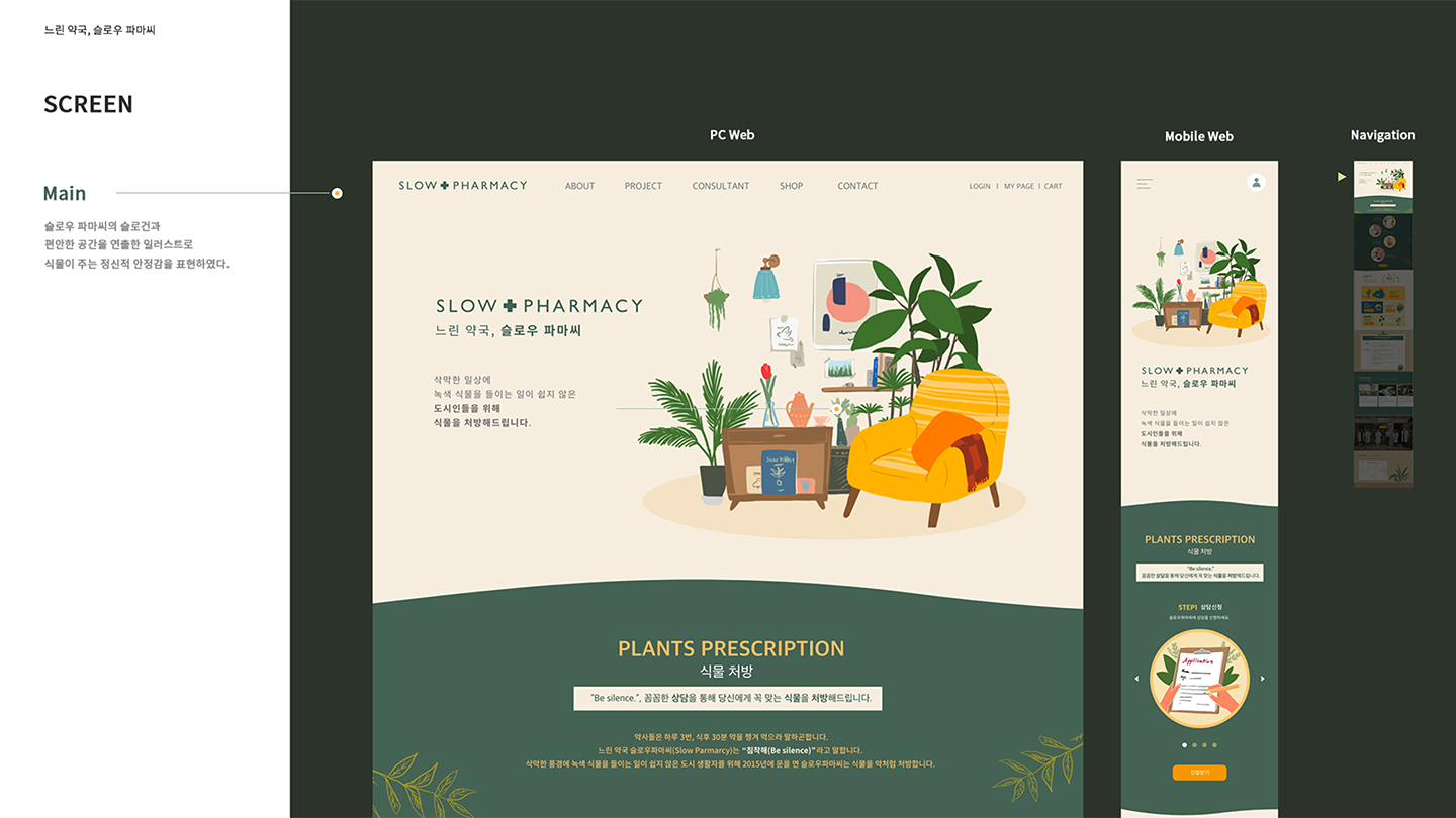 슬로우 파마씨 / 모바일 & 웹 UX/UI 디자인 포트폴리오 실무 프로젝트 서희경4