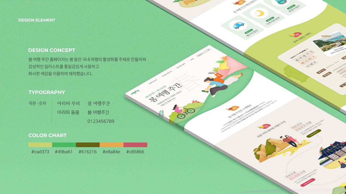 봄 여행주간 / 모바일 & 웹 UX/UI 디자인 포트폴리오 실무 프로젝트 윤단비2