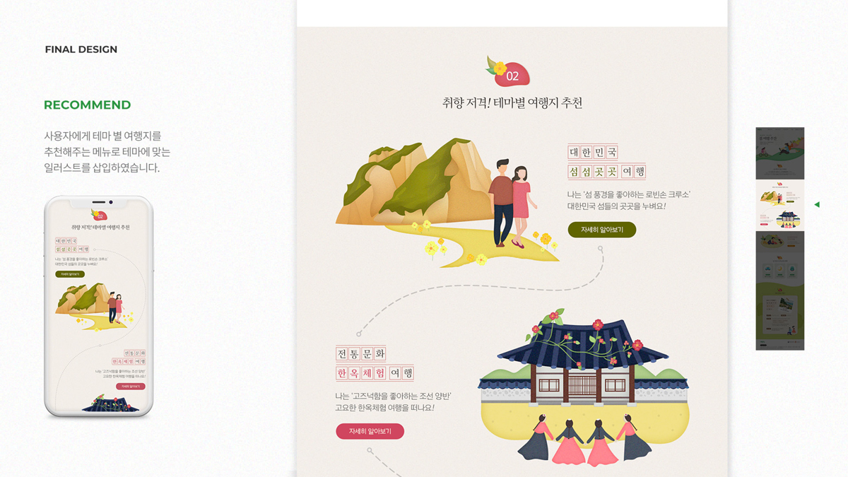 봄 여행주간 / 모바일 & 웹 UX/UI 디자인 포트폴리오 실무 프로젝트 윤단비4