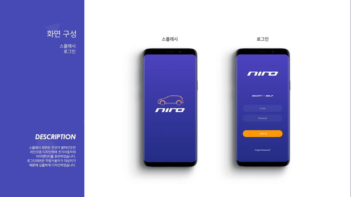기아 전기자동차 NIRO / 모바일 & 웹 UX/UI 디자인 포트폴리오 실무 프로젝트 유재민4