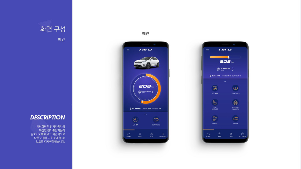 기아 전기자동차 NIRO / 모바일 & 웹 UX/UI 디자인 포트폴리오 실무 프로젝트 유재민5