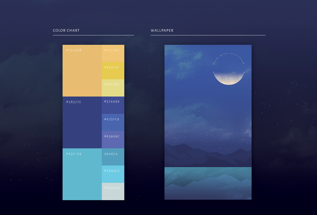 별이 빛나는 밤에 - 홈스크린 디자인 / 모바일 & 웹 UX/UI 디자인 포트폴리오 실무 프로젝트 안서현2