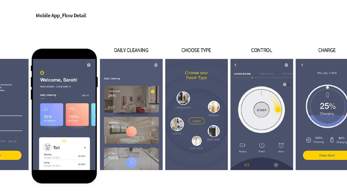 로봇 청소기 앱 디자인 / 모바일 & 웹 UX/UI 디자인 포트폴리오 실무 프로젝트 배영현6