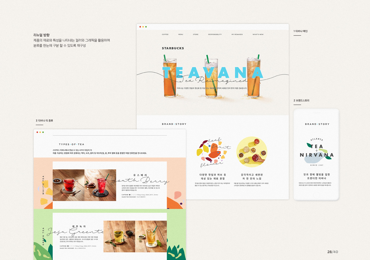 스타벅스 티바나 / 모바일 & 웹 UX/UI 디자인 포트폴리오 실무 프로젝트 김은정3