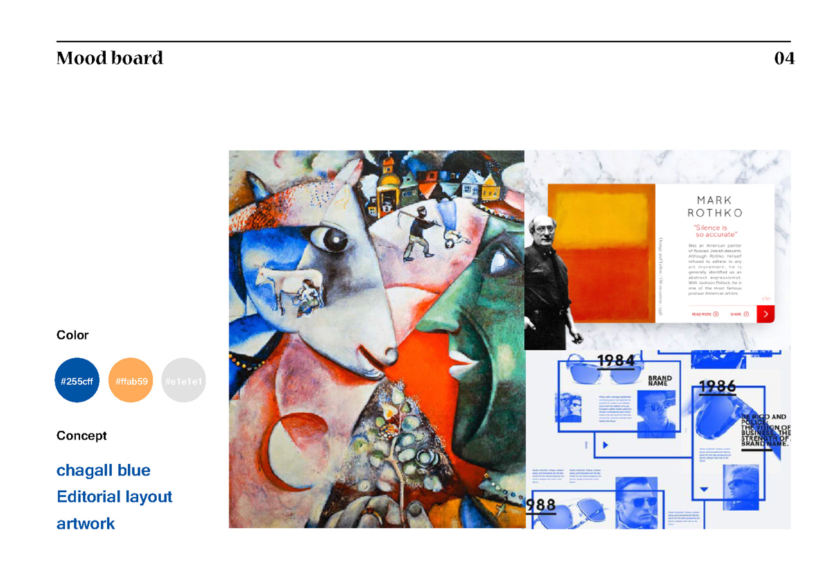 Marc Chagall / 모바일 & 웹 UX/UI 디자인 포트폴리오 실무 프로젝트 이규진2