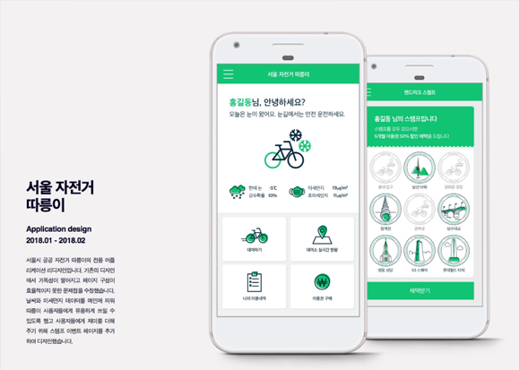 서울 따릉이 앱 리디자인 / MXPP : 모바일 & 웹 UX/UI 디자인 포트폴리오 실무 프로젝트 김민해(아메바)