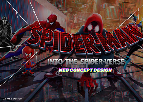 Spiderman into the spider-verse / 모바일 & 웹 UX/UI 디자인 포트폴리오 실무 프로젝트 홍샘