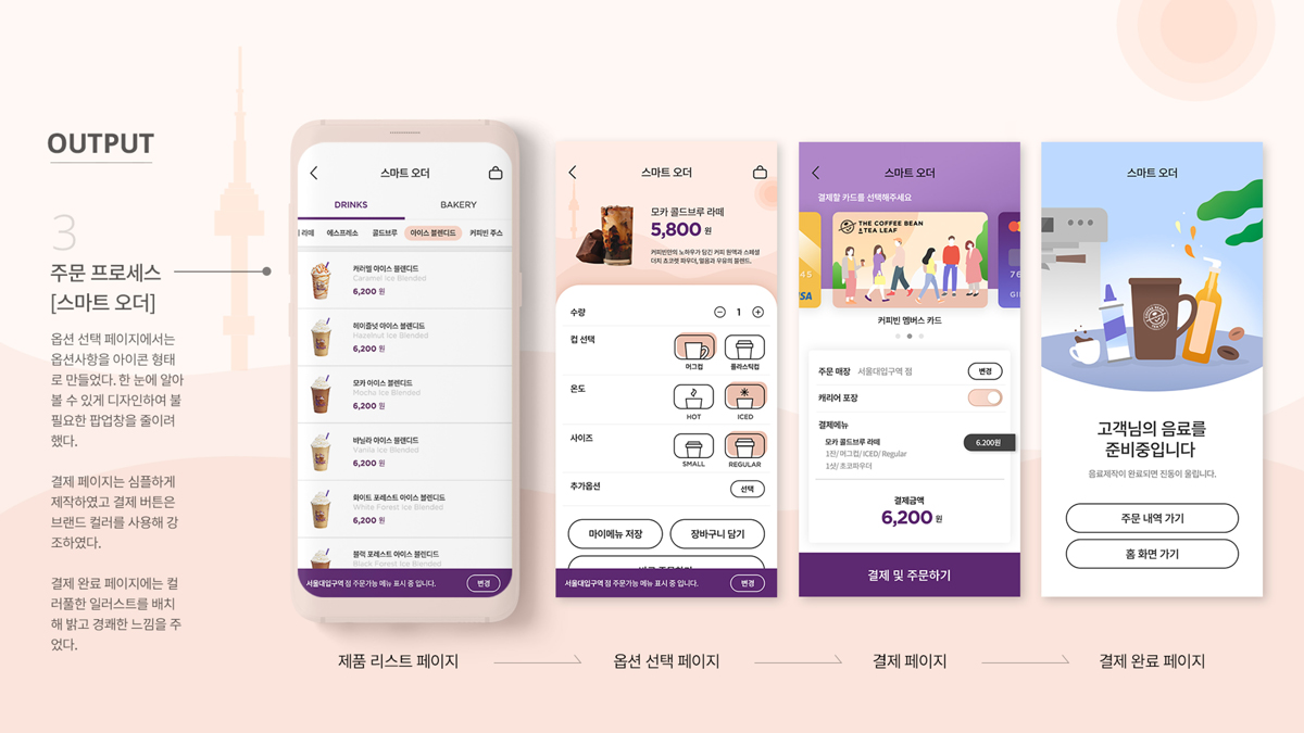 커피빈 앱 리디자인 / UX/UI 모바일 & 웹 디자인  취업 포트폴리오 박지인7
