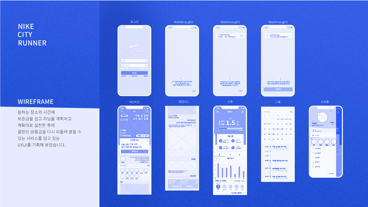 Nike City Run / 모바일 & 웹 UX/UI 디자인 포트폴리오 실무 프로젝트 신혜진4
