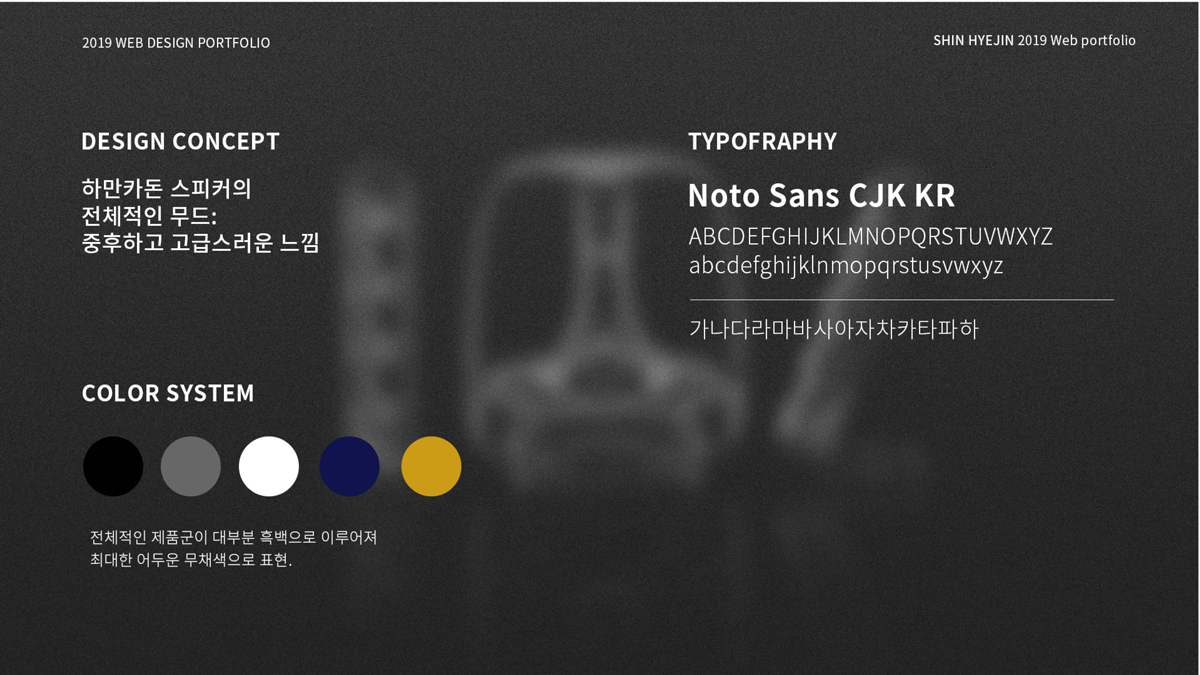 Harman / Kardon / 모바일 & 웹 UX/UI 디자인 포트폴리오 실무 프로젝트 신혜진2