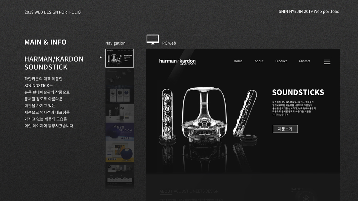 Harman / Kardon / 모바일 & 웹 UX/UI 디자인 포트폴리오 실무 프로젝트 신혜진3