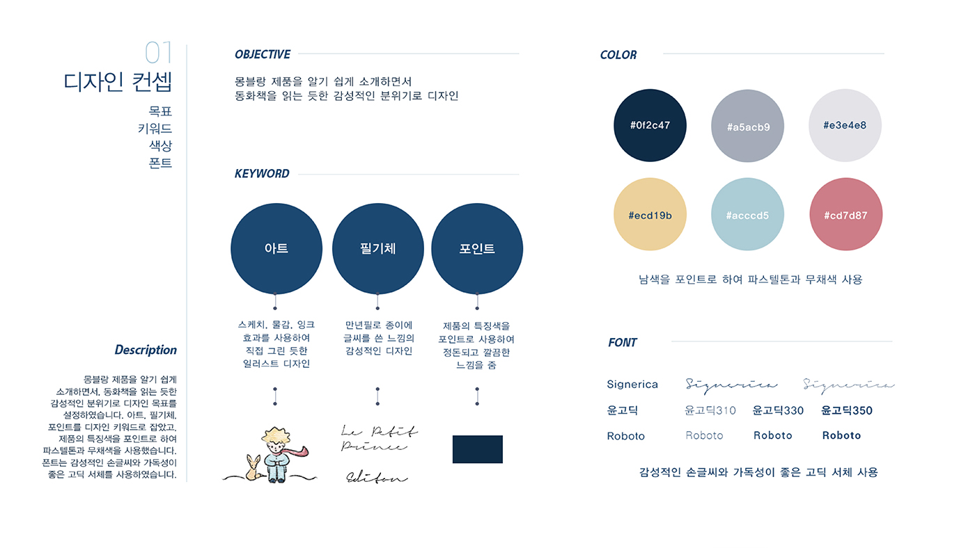 몽블랑 어린왕자 에디션 / 모바일 & 웹 UX/UI 디자인 포트폴리오 실무 프로젝트 장다혜2