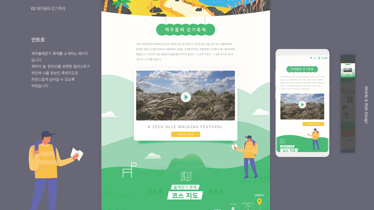 제주올레 걷기 축제 웹사이트 리디자인 / 모바일 & 웹 UX/UI 디자인 포트폴리오 실무 프로젝트 최소영5