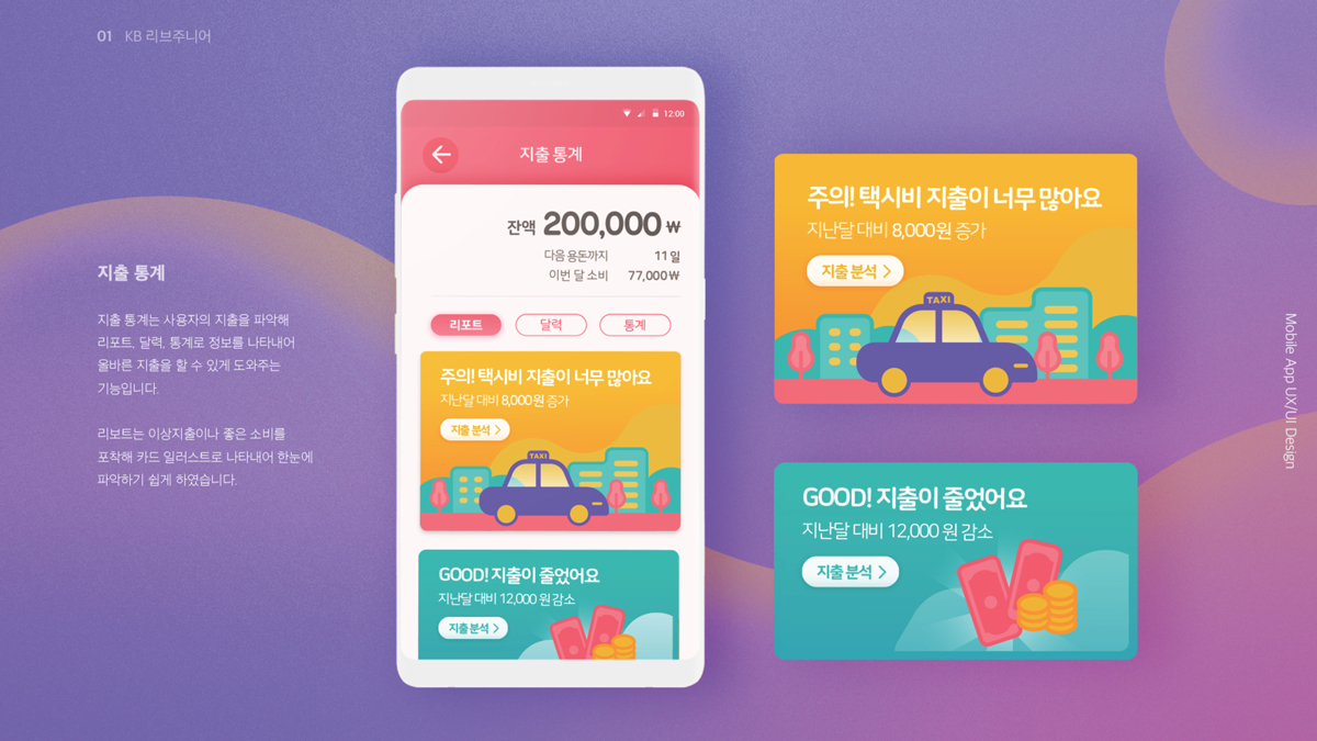 KB 리브주니어 어린이 용돈관리 앱디자인 / 모바일 & 웹 UX/UI 디자인 포트폴리오 실무 프로젝트 최소영7