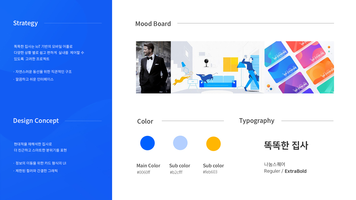 스마트홈 어플 : 똑똑한 집사 / 모바일 & 웹 UX/UI 디자인 포트폴리오 실무 프로젝트 박민지2