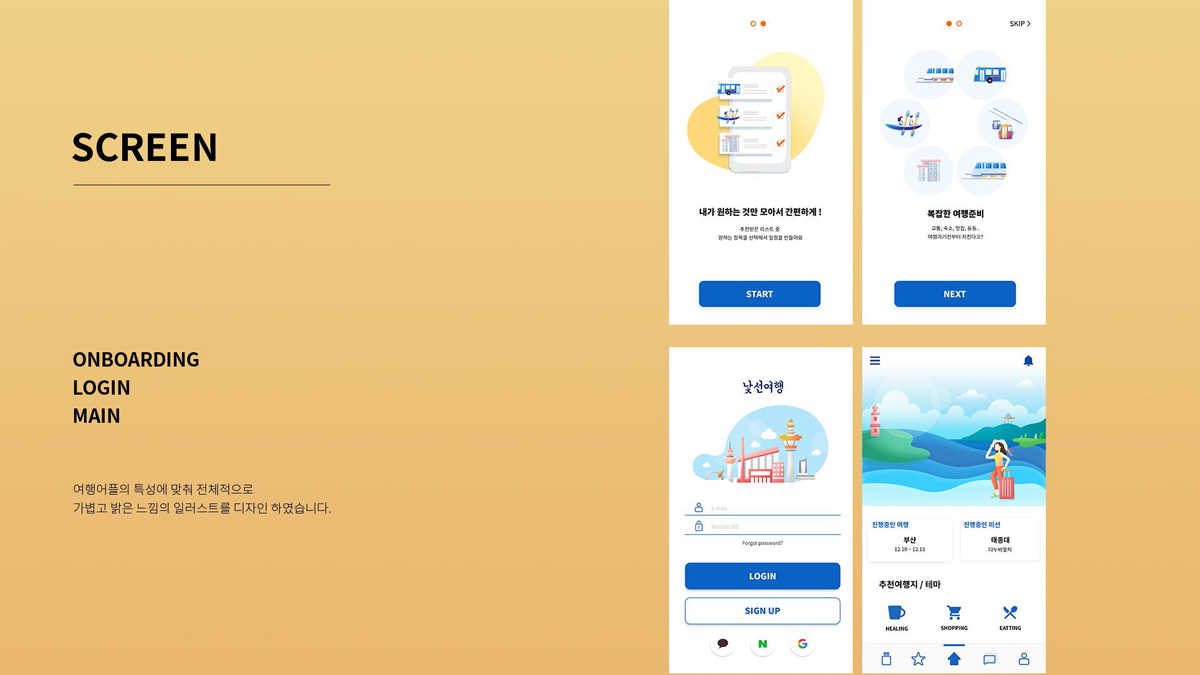 낯선여행 / 모바일 & 웹 UX/UI 디자인 포트폴리오 실무 프로젝트 송예슬4