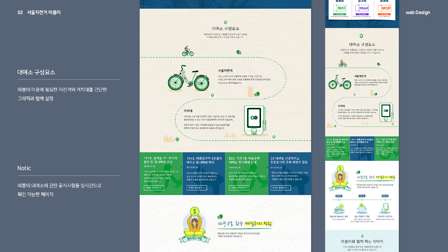 서울자전거 따릉이 / 모바일 & 웹 UX/UI 디자인 포트폴리오 실무 프로젝트 유혜연6