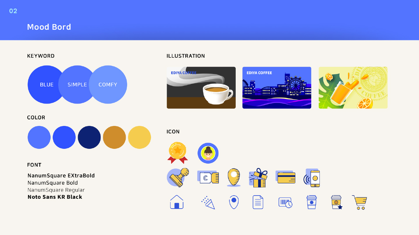 이디야 커피 / 모바일 & 웹 UX/UI 디자인 포트폴리오 실무 프로젝트 정예령2