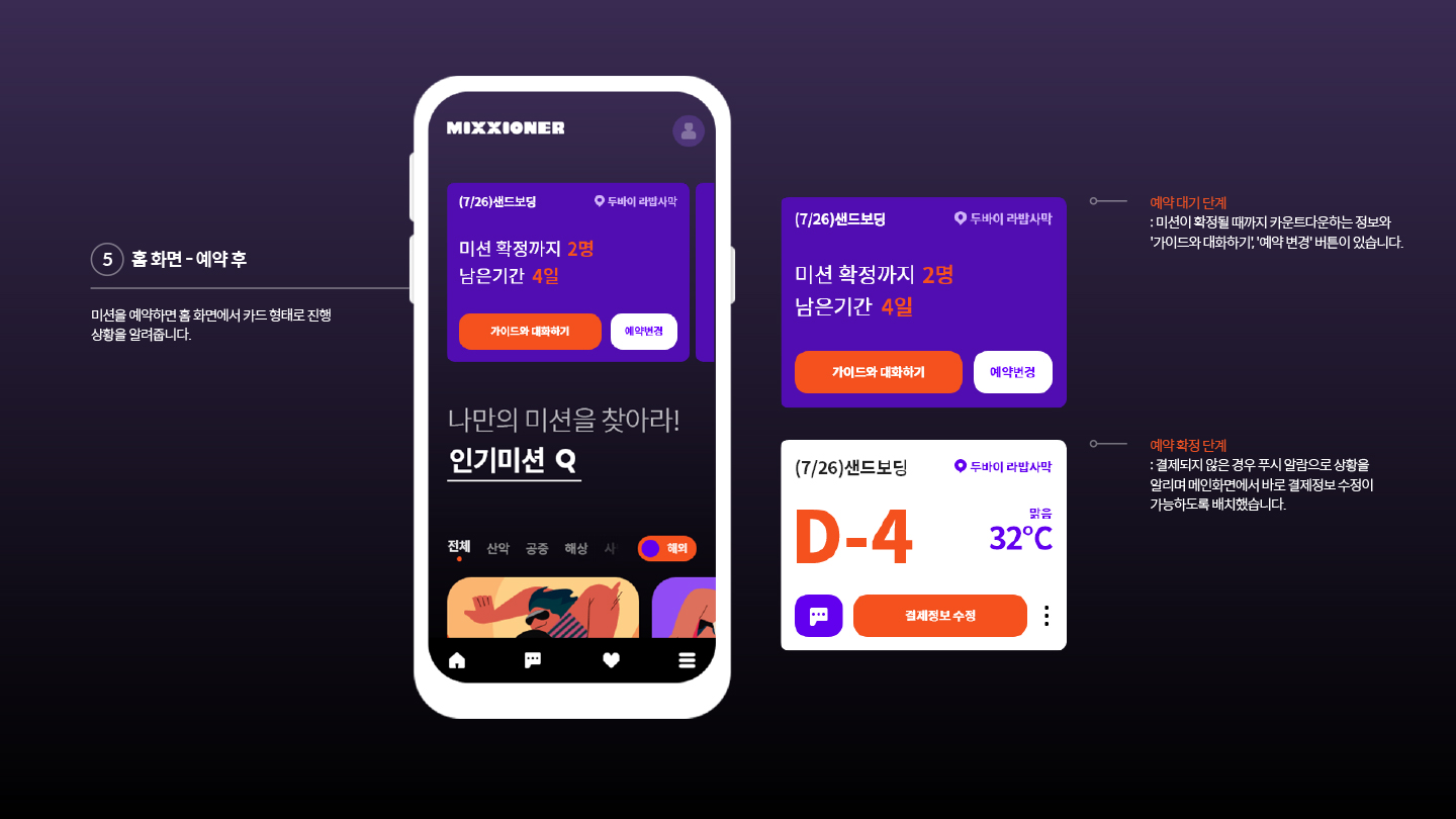 MIXXIONER / 모바일 & 웹 UX/UI 디자인 포트폴리오 실무 프로젝트 박지애8