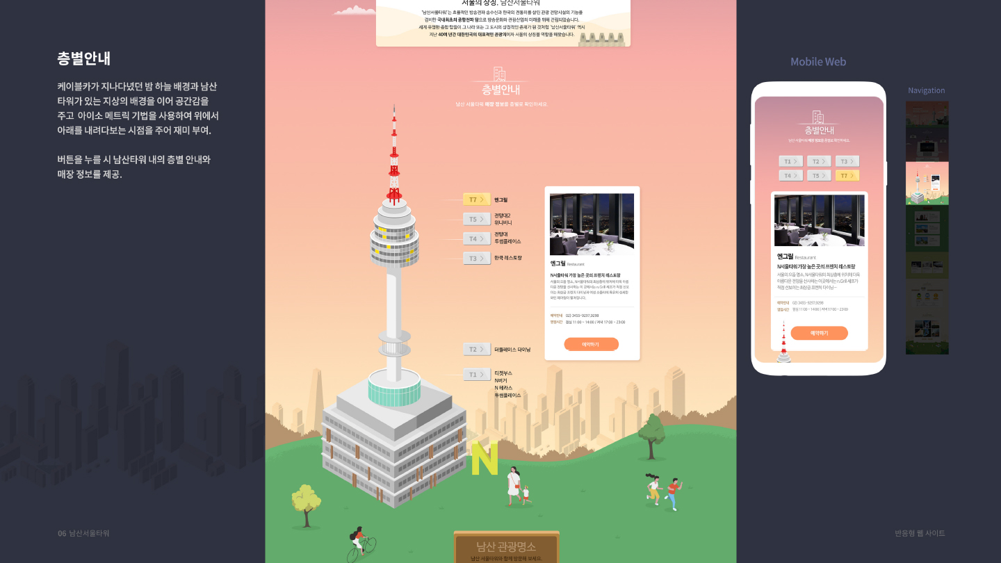 남산 서울타워 / 모바일 & 웹 UX/UI 디자인 포트폴리오 실무 프로젝트 전소은6