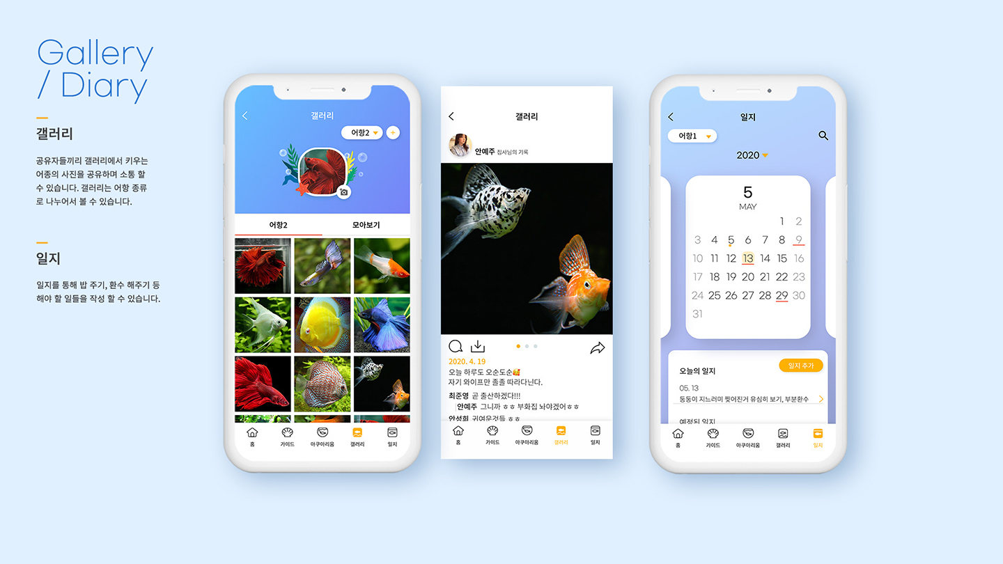 집사의어항 모바일앱 / UI/UX 디자이너 취업 아카데미 안예주11