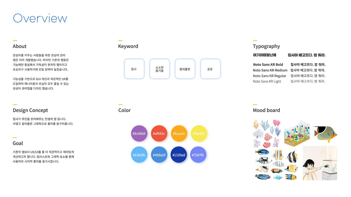 집사의어항 모바일앱 / UI/UX 디자이너 취업 아카데미 안예주2
