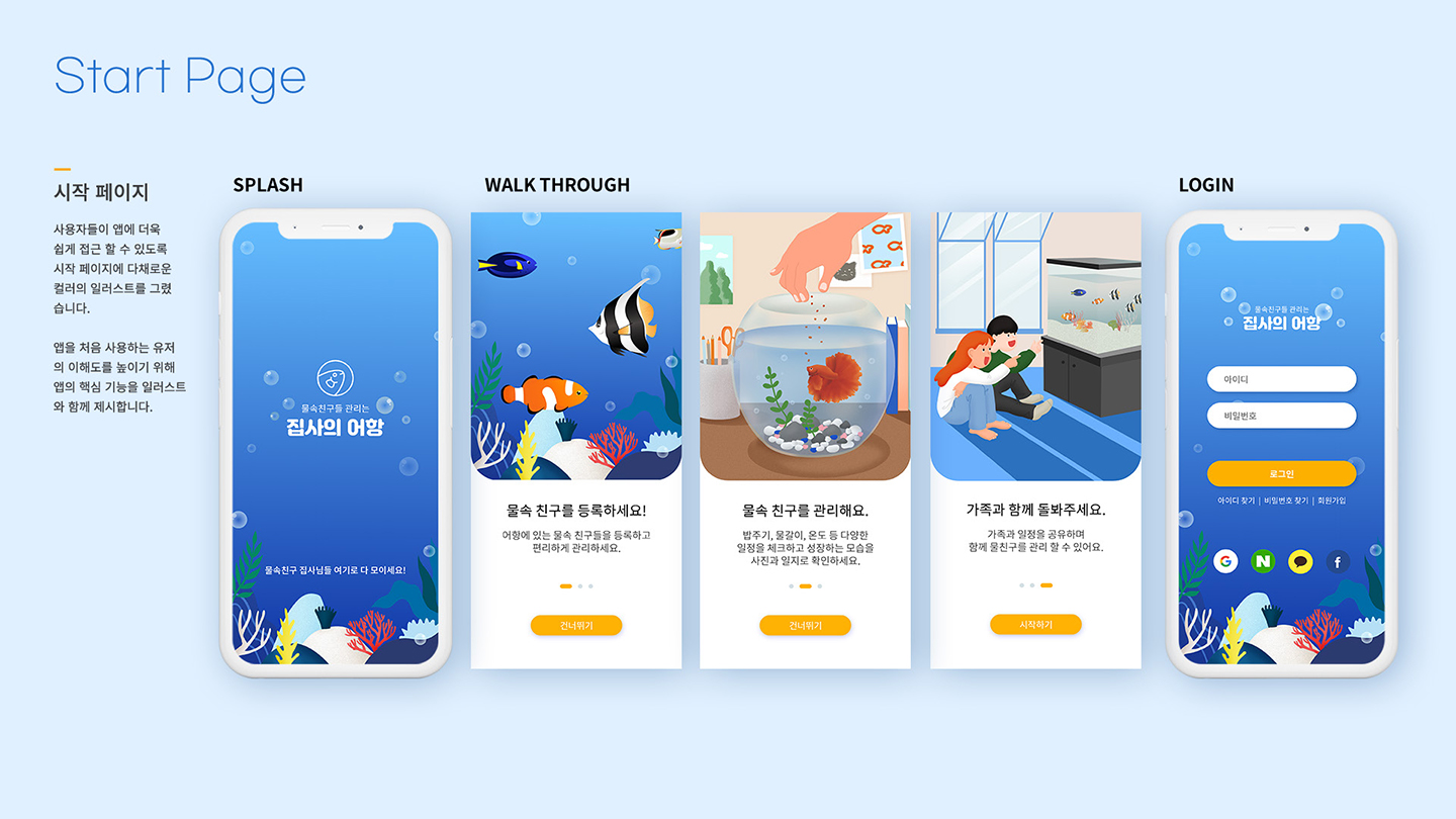 집사의어항 모바일앱 / UI/UX 디자이너 취업 아카데미 안예주4