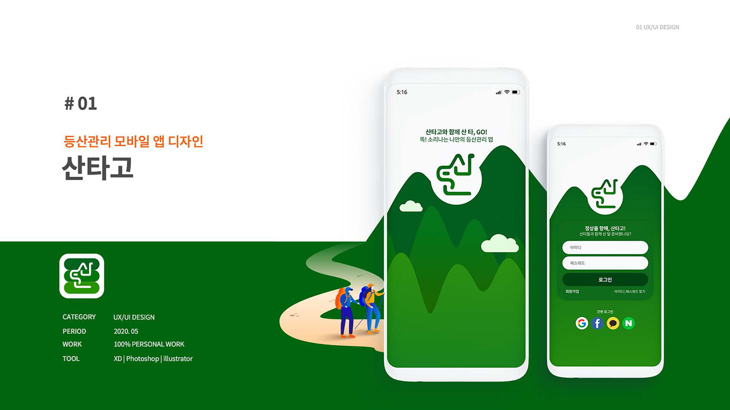 산타고 모바일앱 / UI/UX 디자이너 취업 아카데미 백소연1