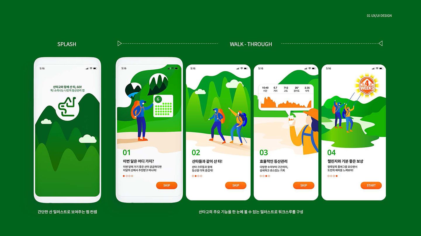 산타고 모바일앱 / UI/UX 디자이너 취업 아카데미 백소연4