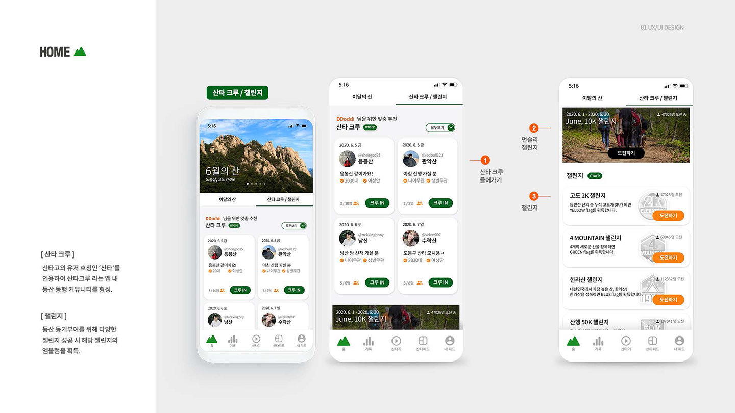 산타고 모바일앱 / UI/UX 디자이너 취업 아카데미 백소연7