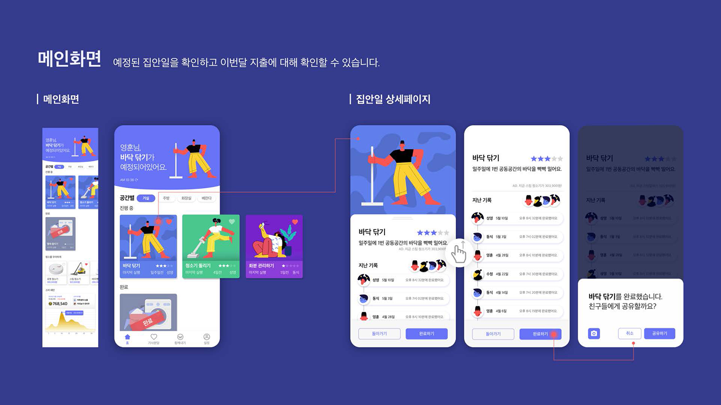 집안일 분담 앱 / UI/UX 디자이너 취업 아카데미 최서호6
