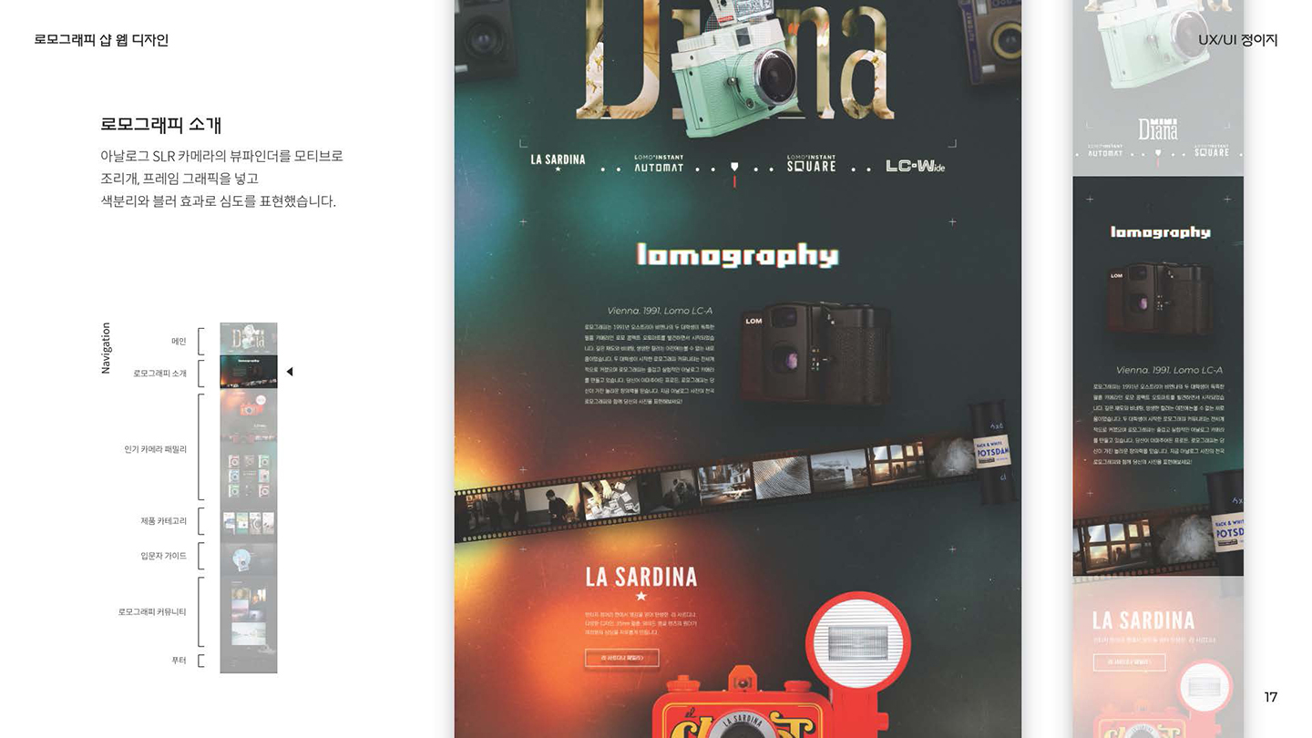 로모그래피 온라인샵 반응형웹 / UI/UX 디자이너 취업 아카데미 정이지4