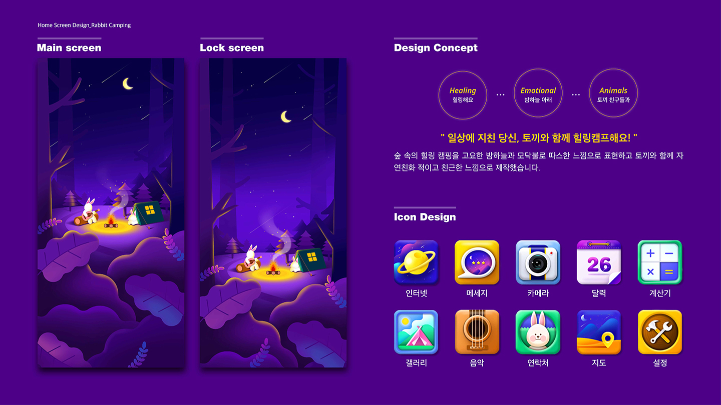 래빗 캠핑 / 취업 아카데미(모바일 & 웹 UX/UI 디자인 포트폴리오 실무 프로젝트) 강은지2