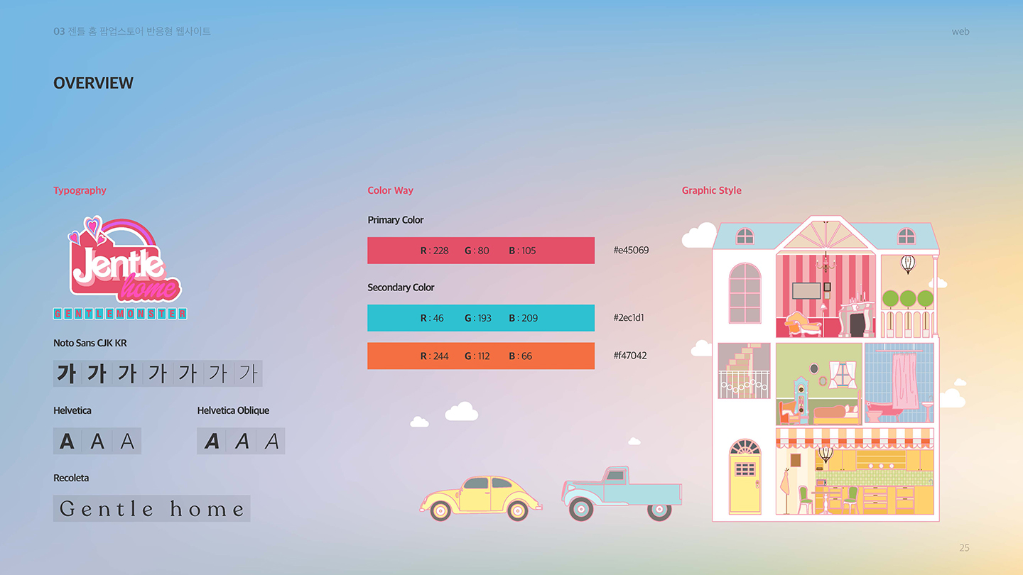 젠틀 홈 반응형 웹 / UI/UX 디자이너 취업 아카데미 오혜진2
